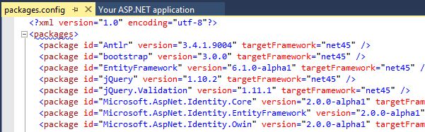 Packeges File in MVC